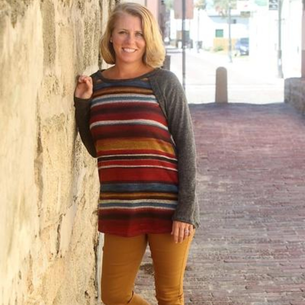 Multi Fall Color Striped Sweater